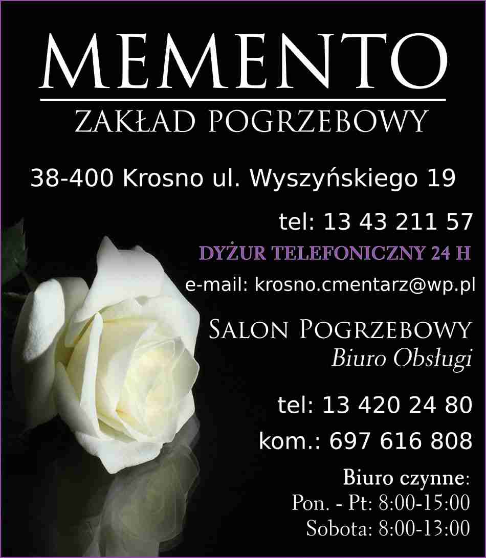 "MEMENTO" s.c. - sprzedaż trumien KROSNO sprzedaż trumien KROSNO